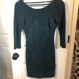 Green Glitter Party Dress